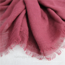 Moda llanura Venta superior 180 * 90 cm borlas de lino de algodón musulmán mujeres hijab bufanda chal